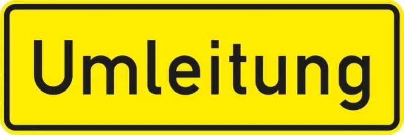 Verkehrszeichen VZ457.1 Umleitungsankündigung