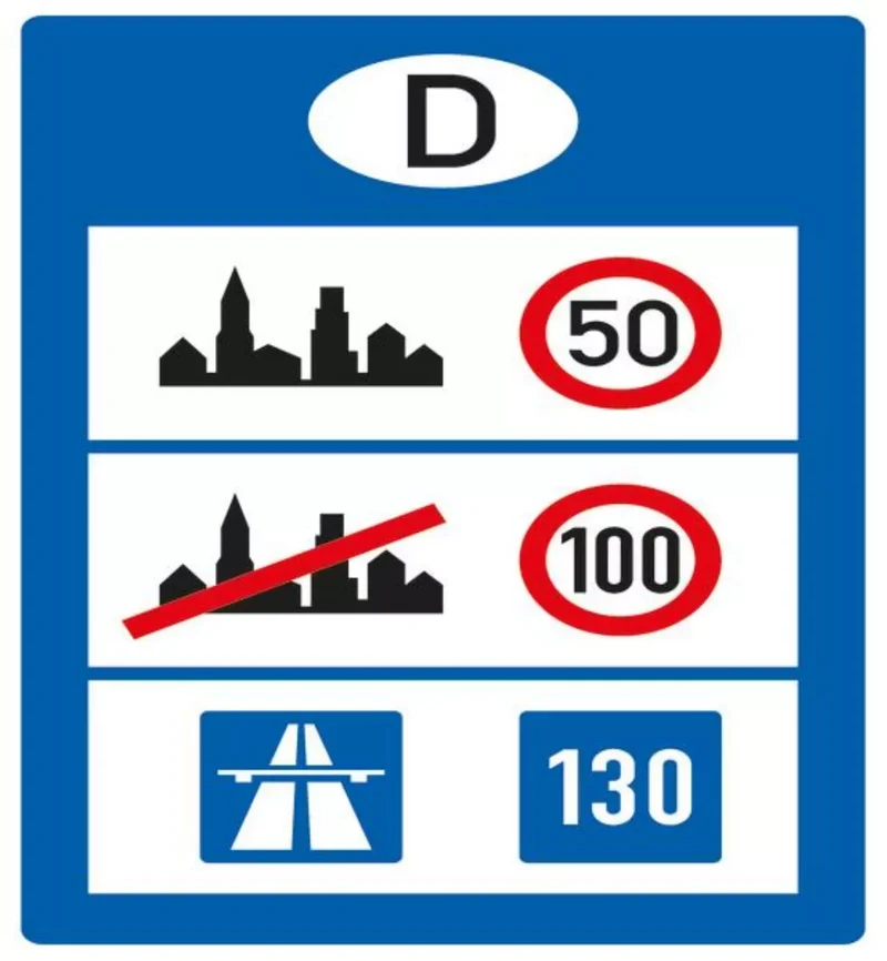 Verkehrszeichen VZ393 Informationstafel an Grenzübergangsstellen an der Autobahn (3600x2500 mm)