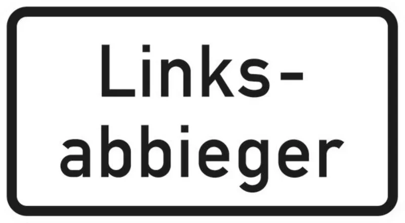 Verkehrszeichen VZ1007-54 Linksabbieger