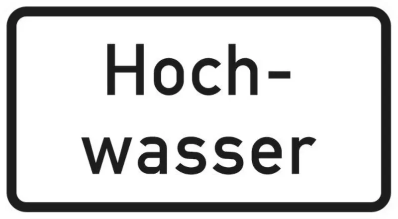Verkehrszeichen VZ1007-51 Hochwasser