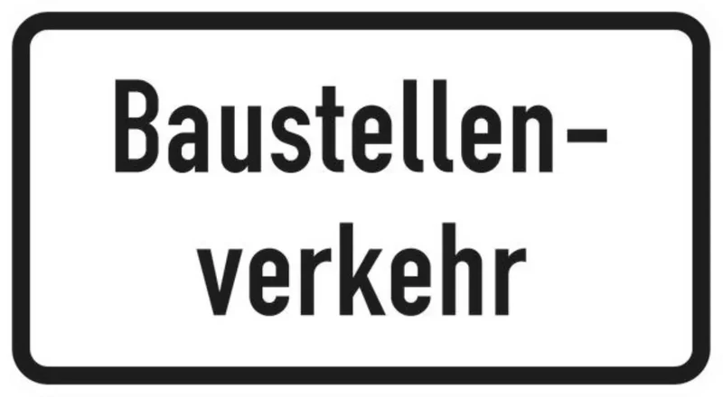Verkehrszeichen VZ1007-38 Baustellenverkehr