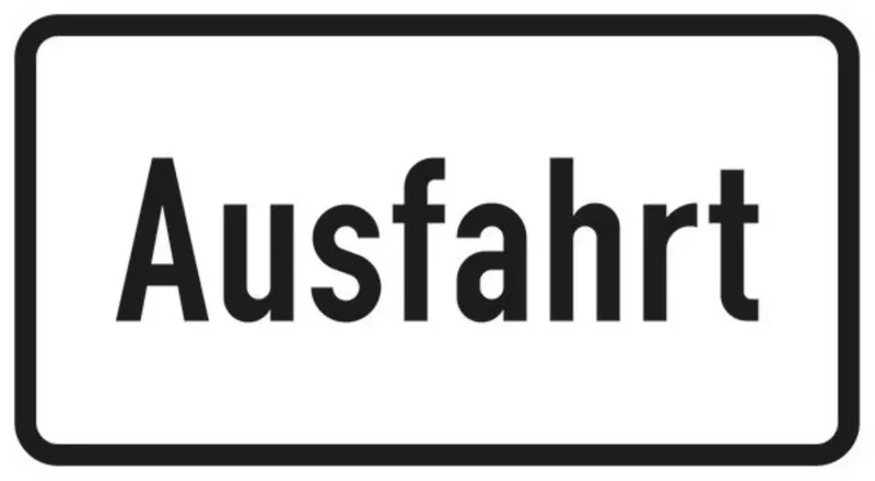 Verkehrszeichen VZ1007-37 Ausfahrt