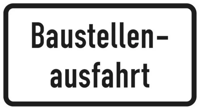 Verkehrszeichen VZ1007-33 Baustellenausfahrt