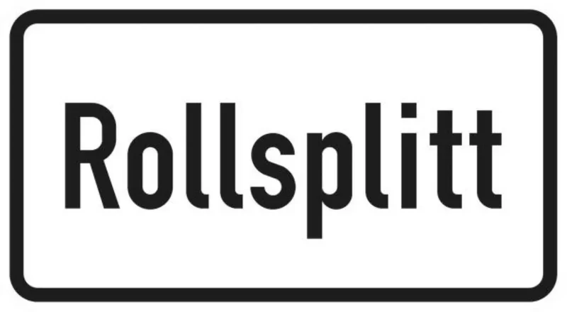 Verkehrszeichen VZ1007-32 Rollsplitt