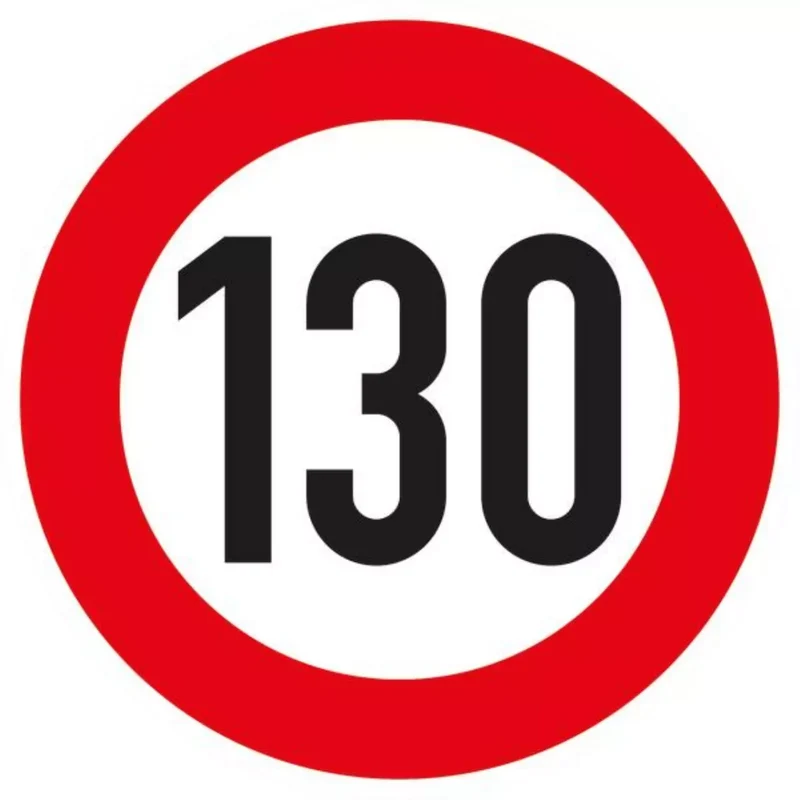 Verkehrszeichen VZ274-130 Zulässige Höchstgeschwindigkeit 130 km/h