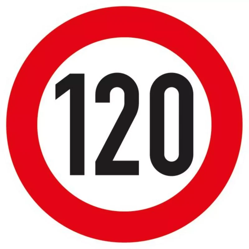 Verkehrszeichen VZ274-120 Zulässige Höchstgeschwindigkeit 120 km/h