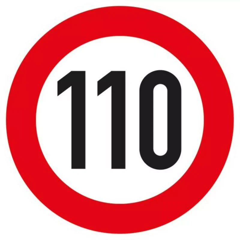 Verkehrszeichen VZ274-110 Zulässige Höchstgeschwindigkeit 110 km/h