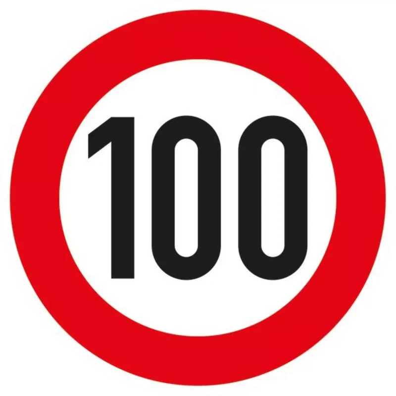 Verkehrszeichen VZ274-100 Zulässige Höchstgeschwindigkeit 100 km/h