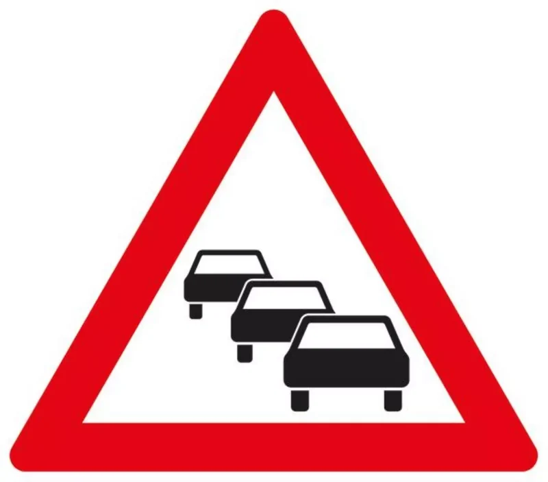 Verkehrszeichen VZ124 Stau