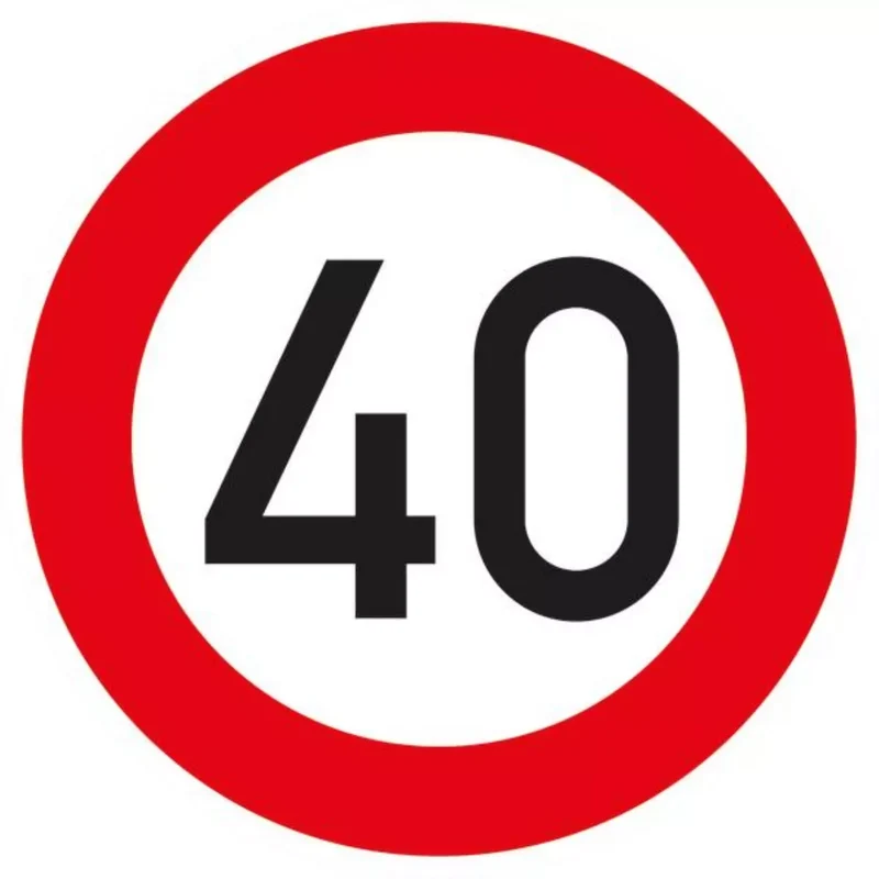 Verkehrszeichen VZ274-40 Zulässige Höchstgeschwindigkeit 40 km/h