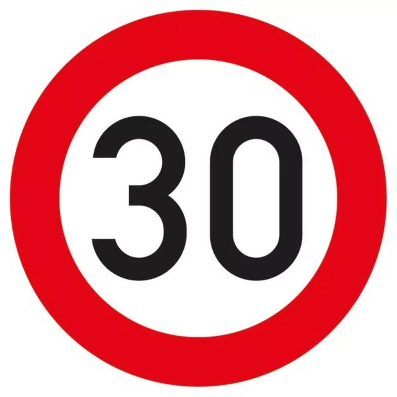 Verkehrszeichen VZ274-30 Zulässige Höchstgeschwindigkeit 30 km/h