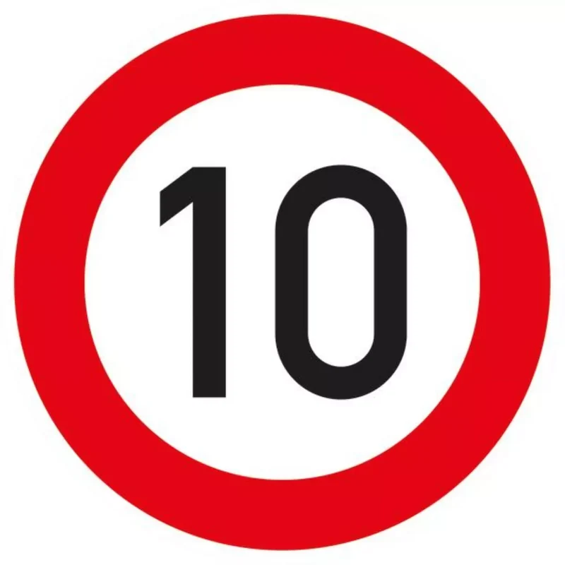 Verkehrszeichen VZ274-10 Zulässige Höchstgeschwindigkeit 10 km/h