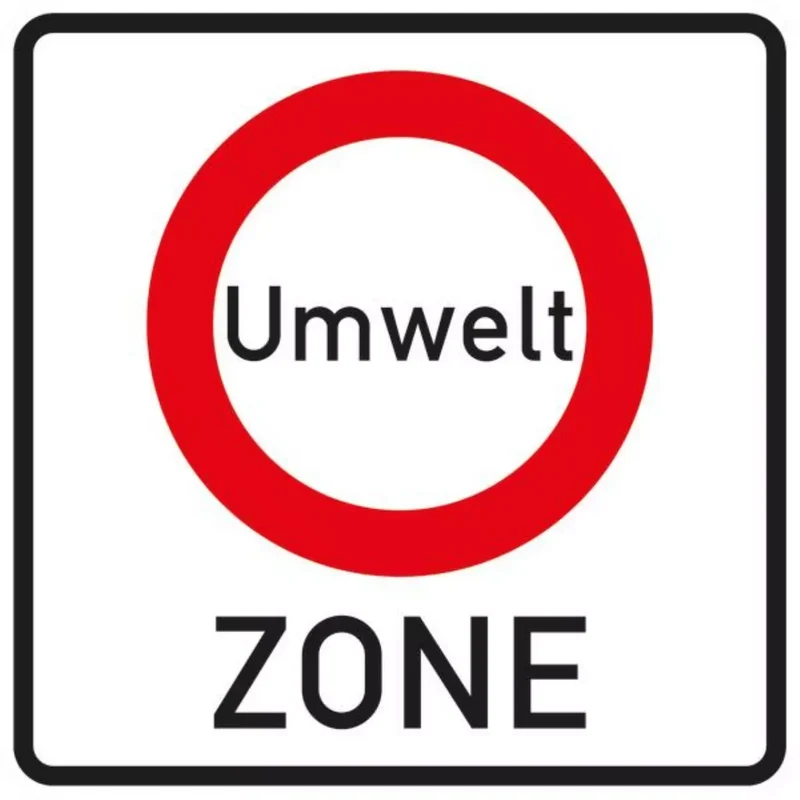 Verkehrszeichen VZ270.1 Beginn einer Verkehrsverbotszone zur Vermeidung schädlicher Luftverunreinigungen in einer Zone