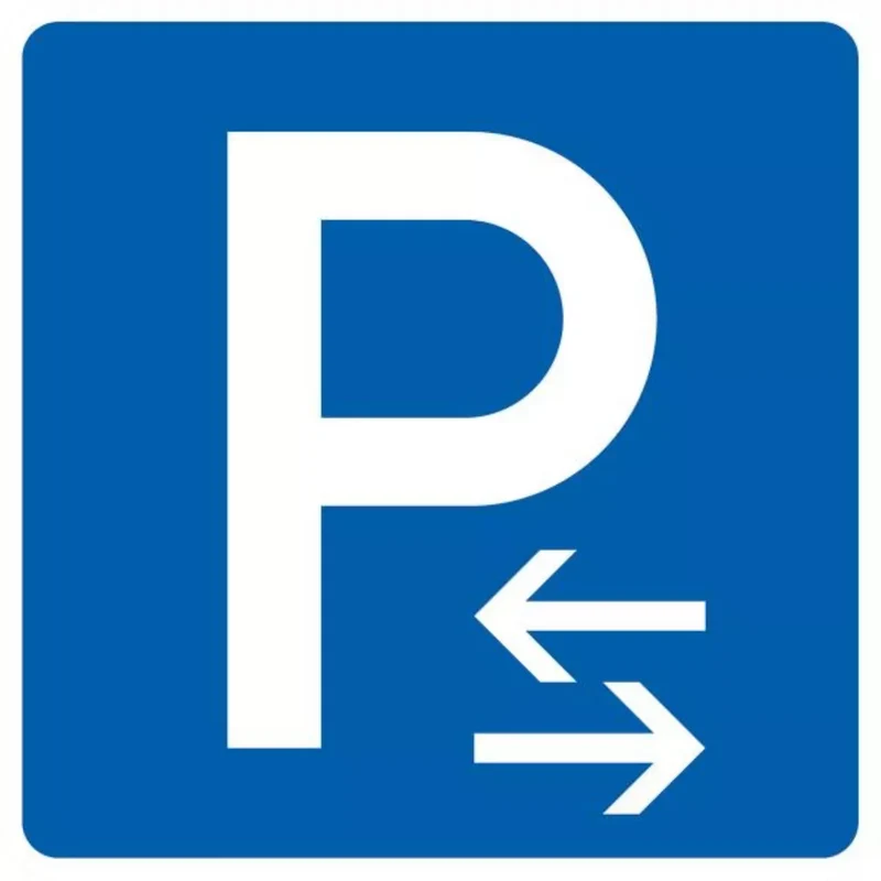 Verkehrszeichen VZ314-30 Parken Mitte (Aufstellung rechts oder links)
