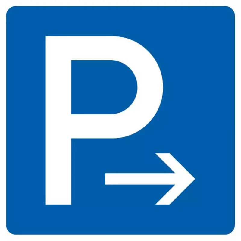 Verkehrszeichen VZ314-20 Parken Ende (Aufstellung rechts) Parken Anfang (Aufstellung links)