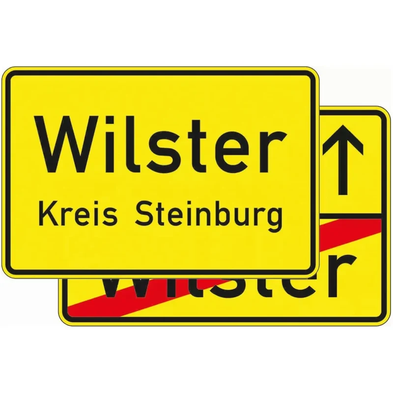 Verkehrszeichen VZ310-40 Ortstafel doppelseitig - 840x1260 2 mm RA1