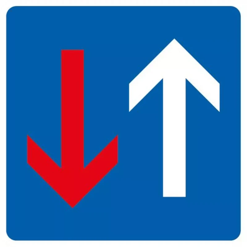 Verkehrszeichen VZ308 Vorrang vor dem Gegenverkehr