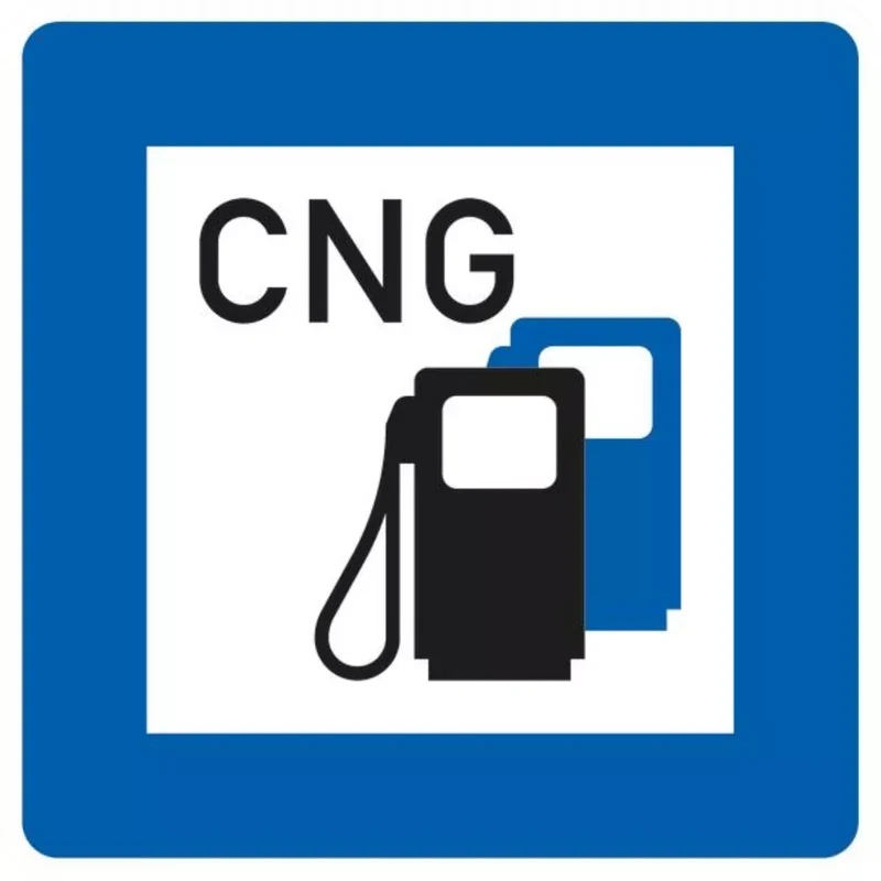 Verkehrszeichen VZ365-54 Tankstelle mit Erdgas