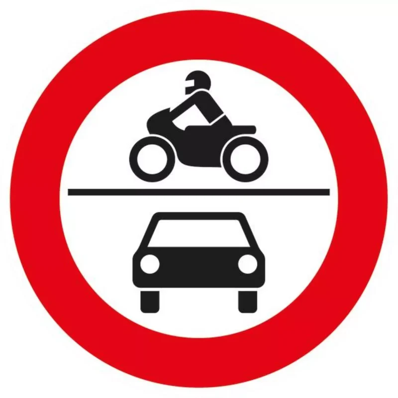 Verkehrszeichen VZ260 Verbot für Kraftfahrzeuge