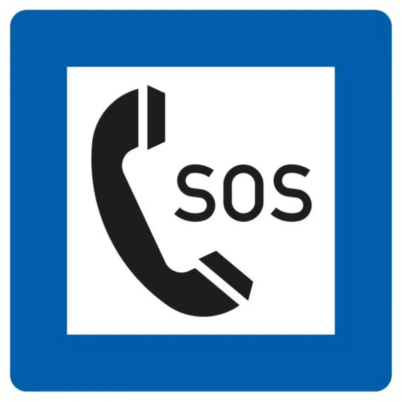Verkehrszeichen VZ365-51 Notrufsäule