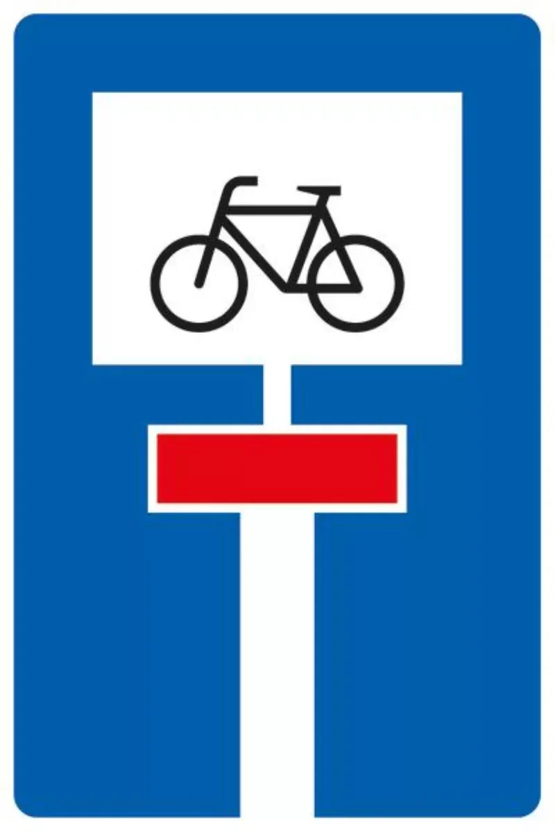 Verkehrszeichen VZ357-52 Für Radverkehr durchlässige Sackgasse