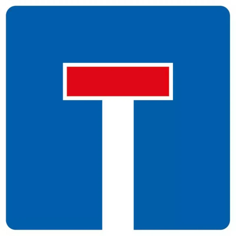 Verkehrszeichen VZ357 Sackgasse
