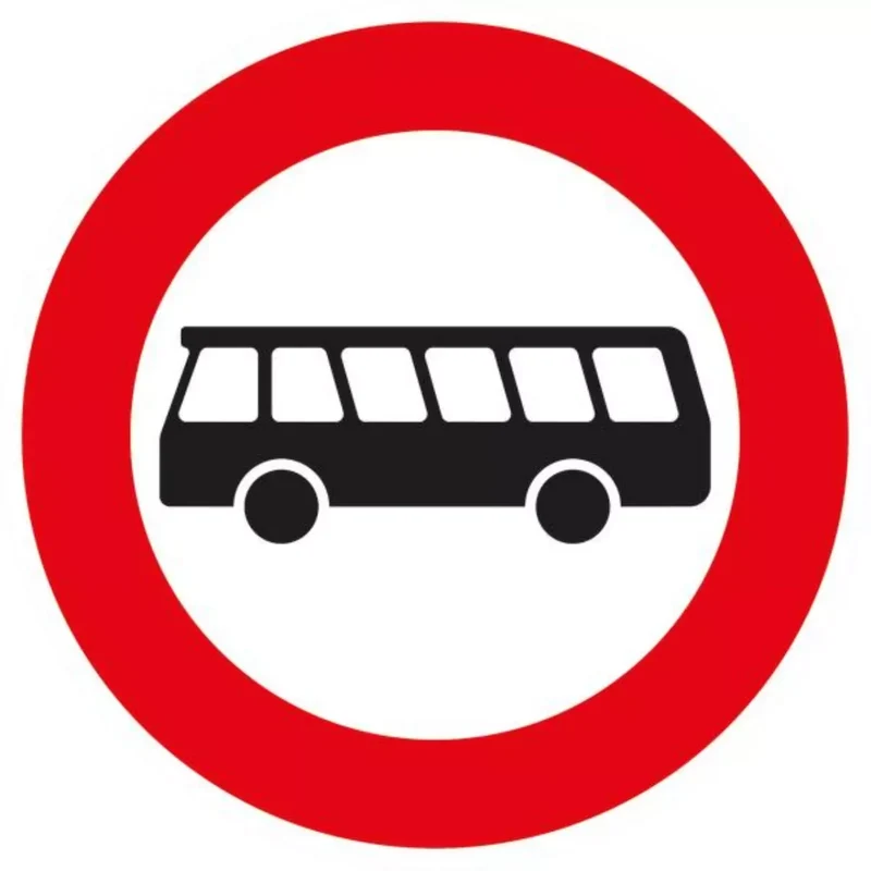 Verkehrszeichen VZ257-54 Verbot für Kraftomnibusse