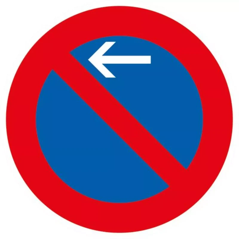 Verkehrszeichen VZ286-10 Eingeschränktes Haltverbot Anfang, Aufstellung rechts