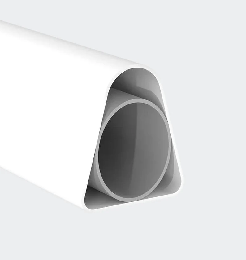 Leitpfosten LP611, 3 mm, mit Rohrkern 750 mm, Reflektoren: Kunststoff - genietet - weiß – VPE 1 St.