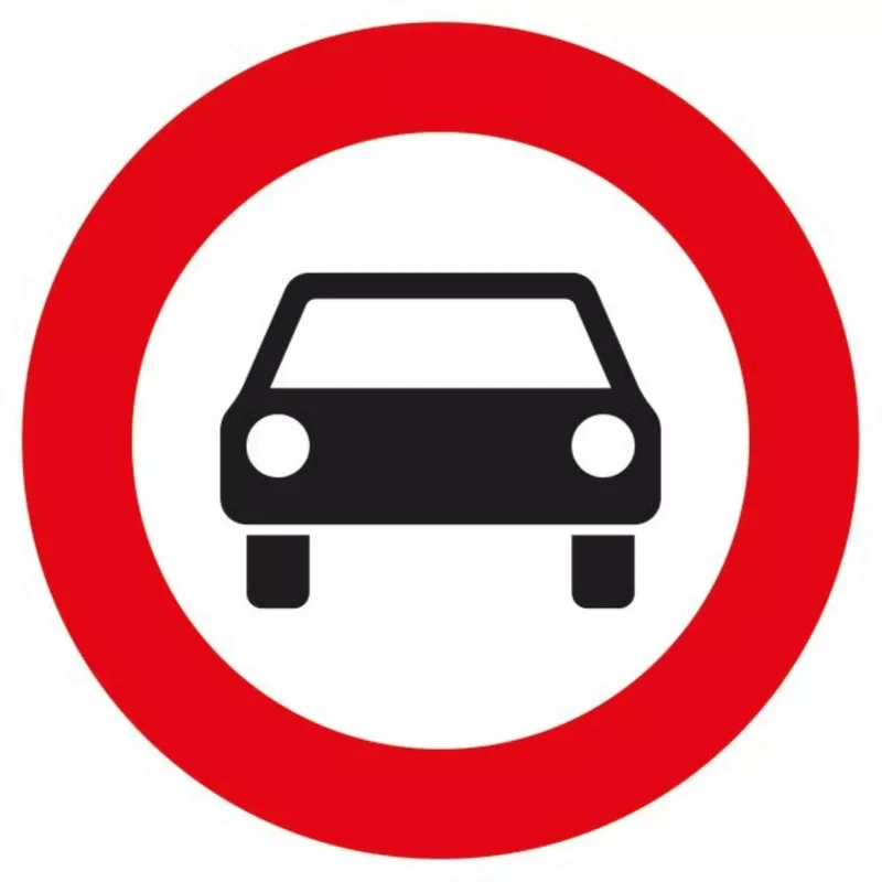 Verkehrszeichen VZ251 Verbot für Kraftwagen