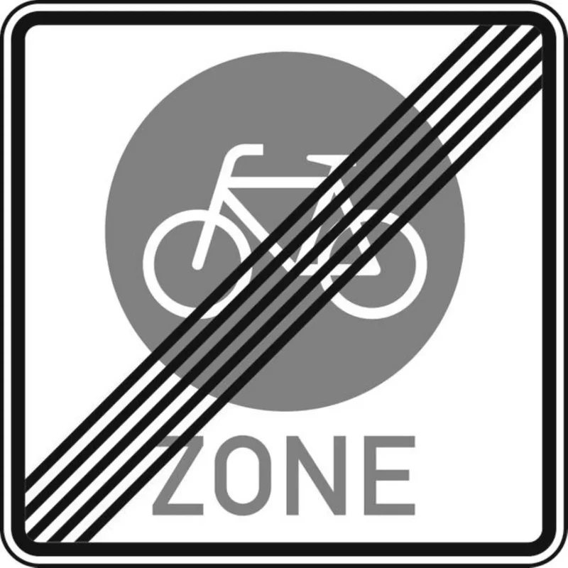 Verkehrszeichen VZ244.4 Ende einer Fahrradzone