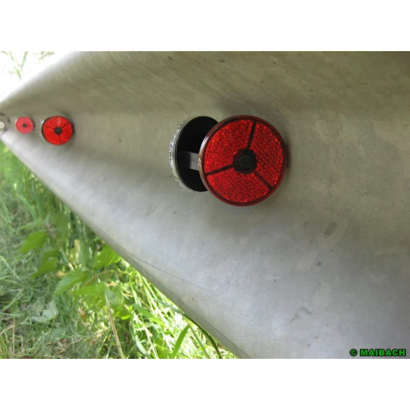 Schutzplanken-Reflektoren, Kunststoff, 60mm, weiß-weiß – VPE 100 St.
