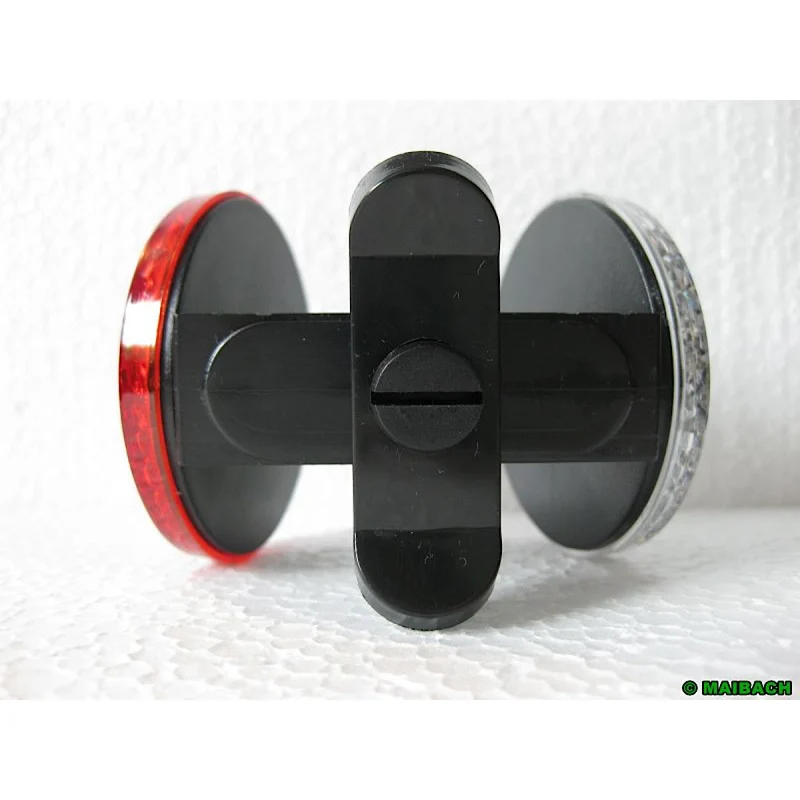 Schutzplanken-Reflektoren, Kunststoff, 60 mm, rot-rot – VPE 100 St.