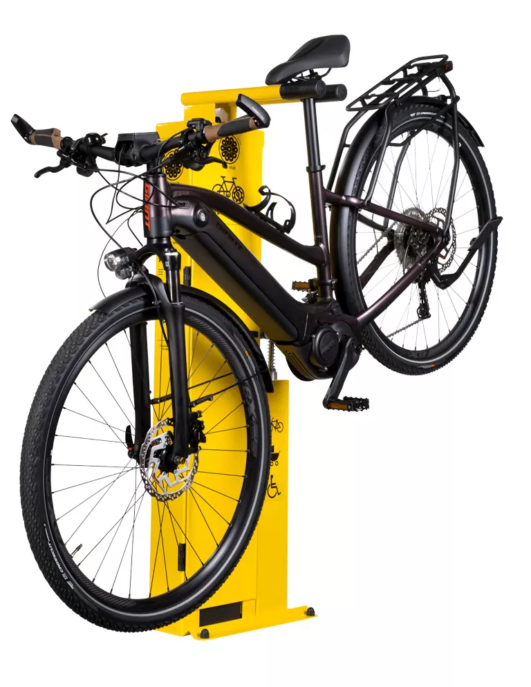 Fahrrad-Reparaturstation mit Tür mit Caddy-Schloss-System, verzinkter Stahl, thermoplast beschichtet