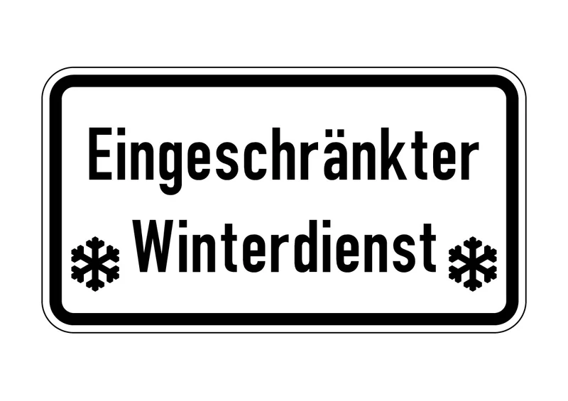 Warn- und Hinweisschild WH 36 – Eingeschränkter Winterdienst