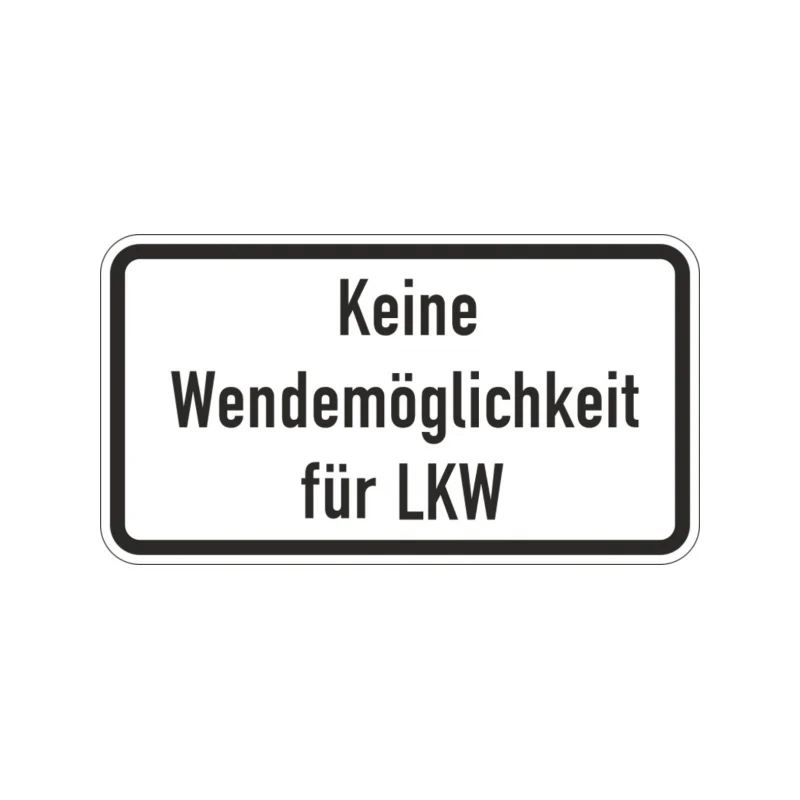 Warn- und Hinweisschild WH 9 – Keine Wendemöglichkeit für LKW
