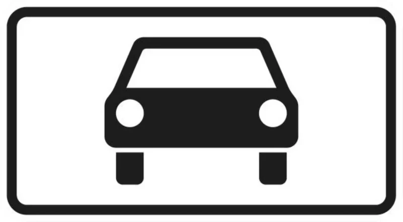 Verkehrszeichen VZ1010-50 Kraftwagen und sonstige mehrspurige Fahrzeuge