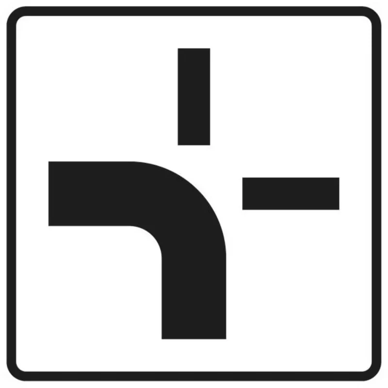 Verkehrszeichen VZ1002-10 Verlauf der Vorfahrtstraße