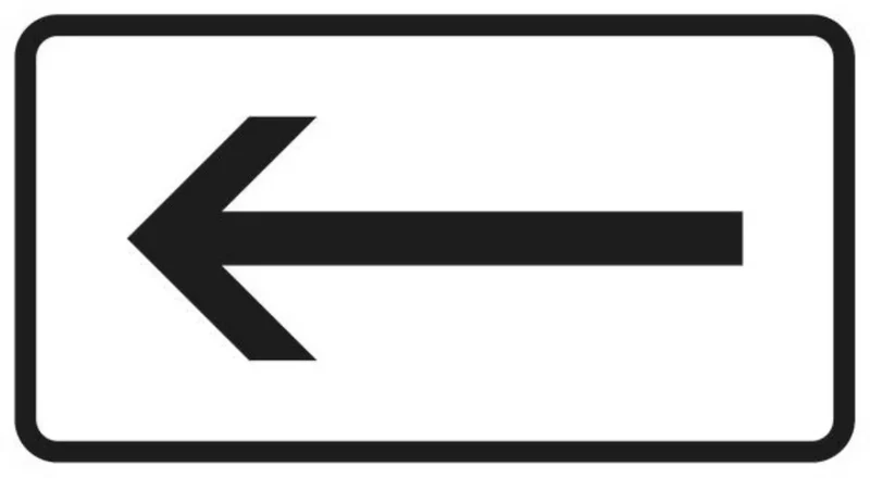 Verkehrszeichen VZ1000-10 Richtung, linksweisend