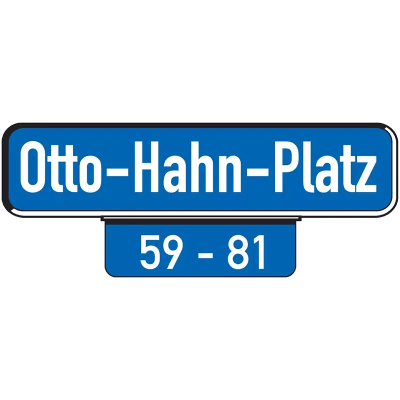 Zusatzschild Hausnummer für Straßennamenschild C-Profil