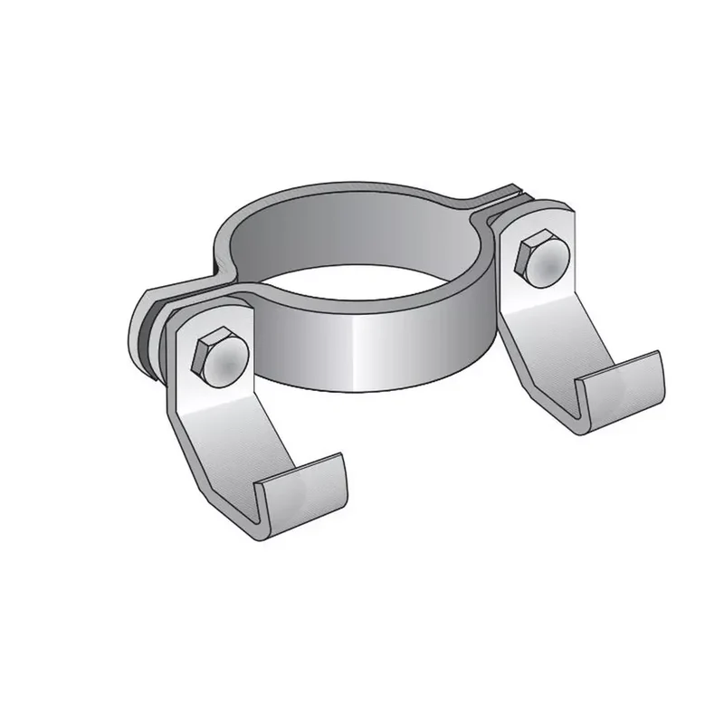 Klemmschelle AB 60 für mittige Befestigung C-Profil-Schild und Rohrpfosten D60mm