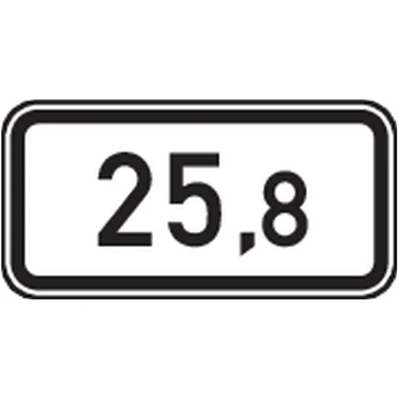 Verkehrszeichen VZ KM1 Kilometertafel 150x300