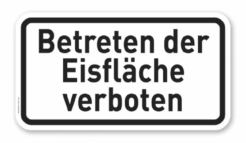 P-2002-A - Zusatzzeichen P-2002-A Betreten der Eisfläche verboten, RA1