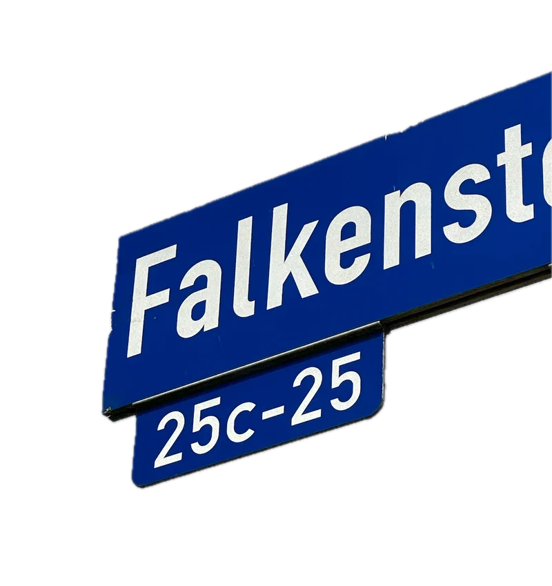Zusatzschild Hausnummer für Straßennamenschild Alu - Hohlkastenprofil