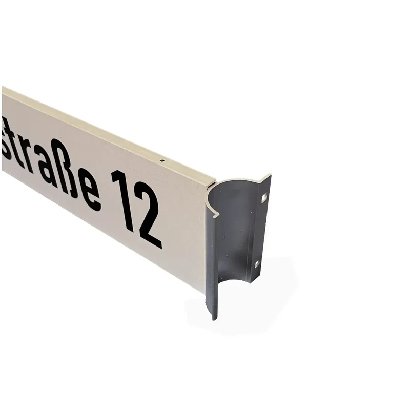 Alu-Schelle für Straßennamenschilder Alu-Hohlkastenprofil