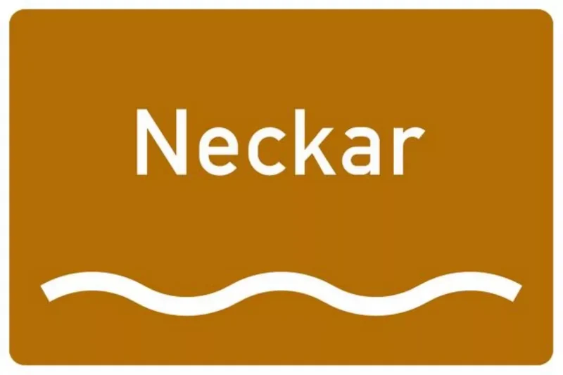 Verkehrszeichen VZ386.1-53 Touristischer Hinweis, Fluss oder Kanal