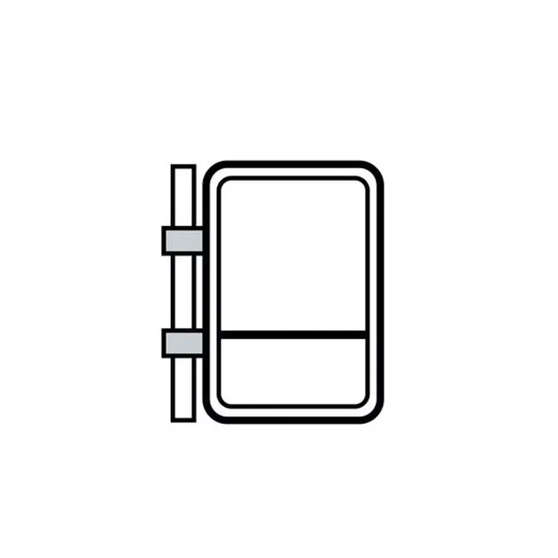 Ausleger Rohrrahmen Rechteck hochkant, 600 x 600 u. 330 x 600 mm, für 2 Schilder IVZ FSD1