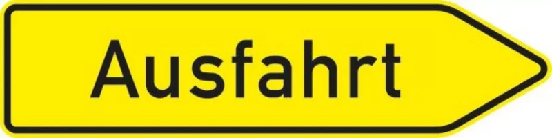 Verkehrszeichen VZ333.1 Ausfahrt von anderen Straßen außerhalb der Autobahn