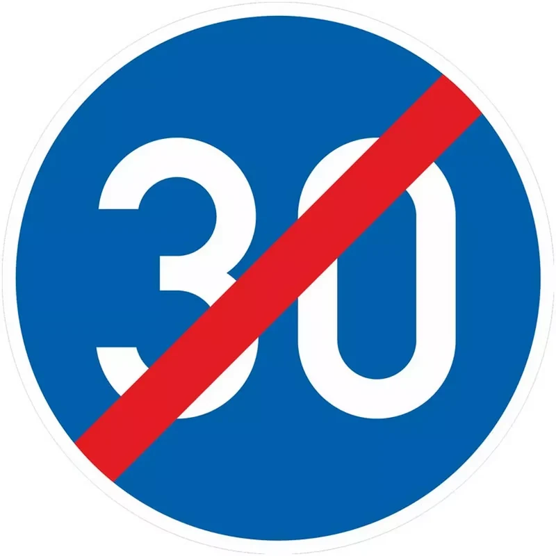 Verkehrszeichen VZ279-50 Ende der vorgeschriebenen Mindestgeschwindigkeit 50 km/h