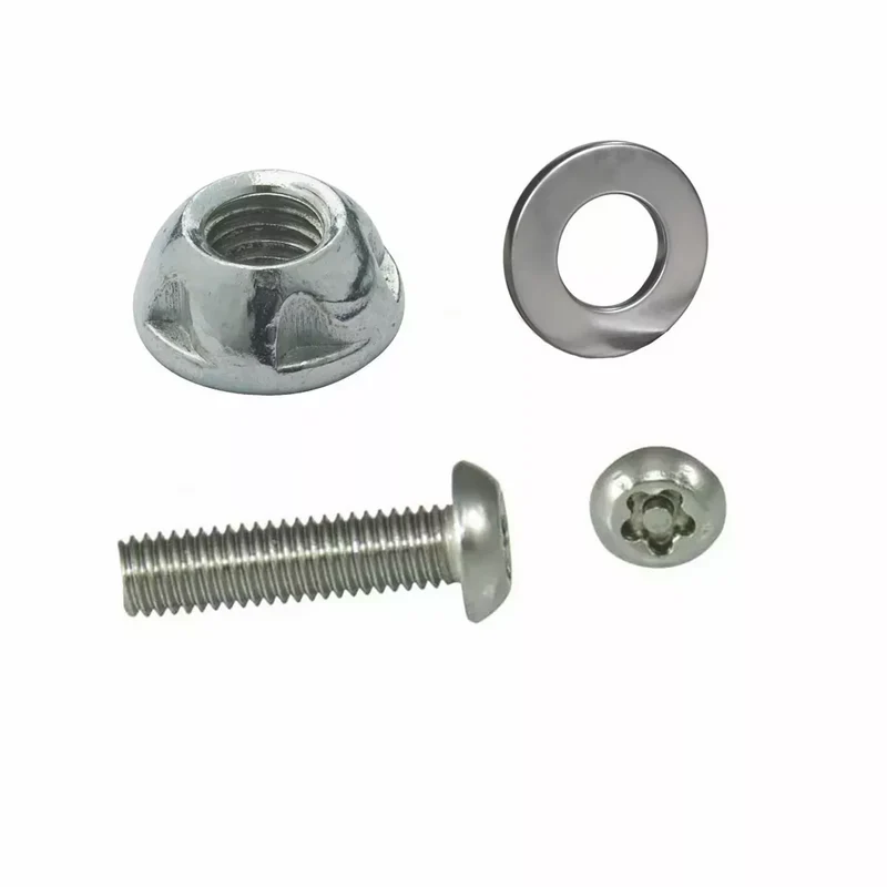 Sicherheitsschrauben- und Muttern-Set, 10 Schrauben, 10 Muttern, 100 Scheiben